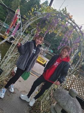 「アイテム（レギンス/スパッツ）」を使った、インスタ→bz178koshu47さん（レディース・160cm）の冬コーディネート