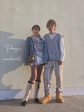 「H&M（エイチ・アンド・エム）のアイテム（バッグ）」を使った、インスタ→bz178koshu47さん（レディース・160cm）の春コーディネート