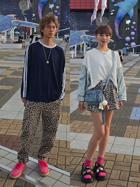 「TEMUのアイテム（ネックレス、シルバー系）」を使った、インスタ→bz178koshu48さん（レディース・160cm）の春コーディネート