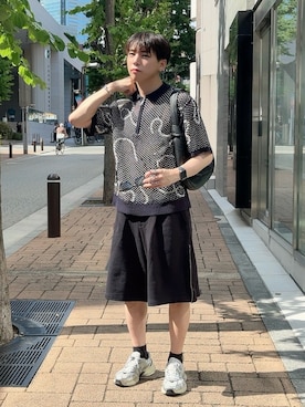 「アイテム（ニット/セーター）」を使った、KAKERU さん（メンズ・170cm）の夏コーディネート