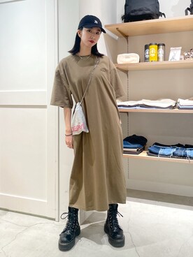 西端真由さん（レディース・158cm）の春コーディネート