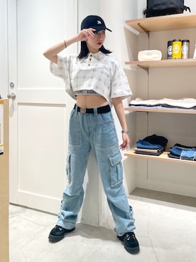 西端真由さん（レディース・158cm）の春コーディネート