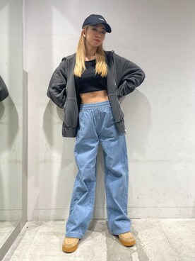 西端真由さん（レディース・158cm）の冬コーディネート