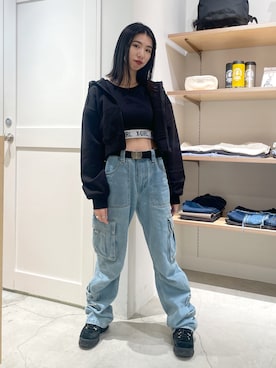 西端真由さん（レディース・158cm）の春コーディネート