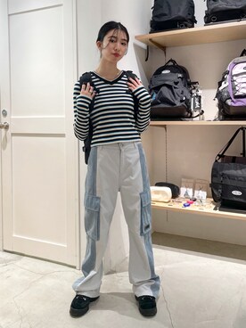 西端真由さん（レディース・158cm）の春コーディネート