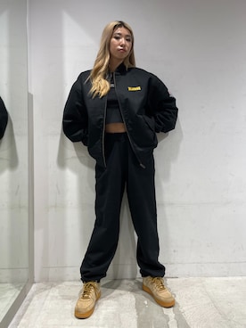 西端真由さん（レディース・158cm）の冬コーディネート