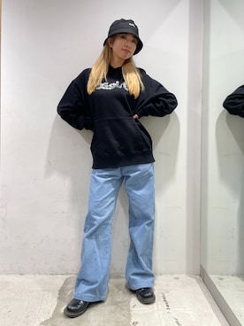 西端真由さん(レディース・158cm)の冬コーディネート