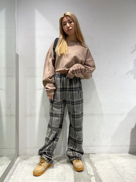 西端真由さん（レディース・158cm）の冬コーディネート