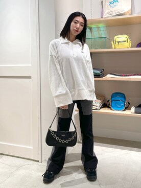 西端真由さん（レディース・158cm）の春コーディネート