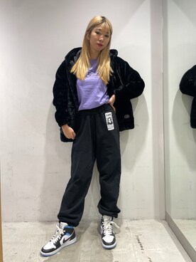 西端真由さん（レディース・158cm）の冬コーディネート