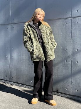 西端真由さん（レディース・158cm）の冬コーディネート