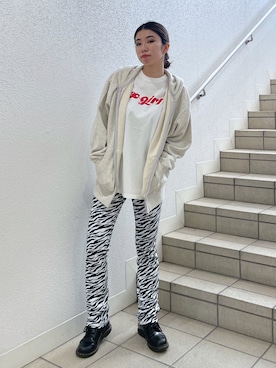 西端真由さん（レディース・158cm）の春コーディネート