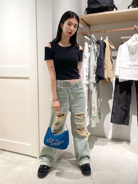 西端真由さん(レディース・158cm)の夏コーディネート