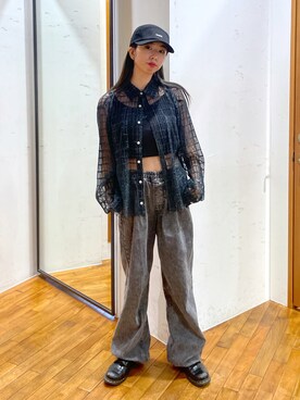 西端真由さん（レディース・158cm）の秋コーディネート