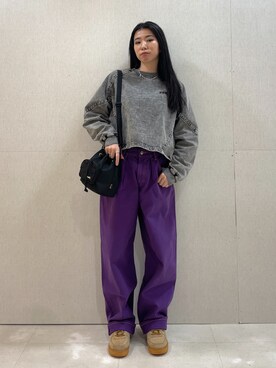 西端真由さん（レディース・158cm）の冬コーディネート