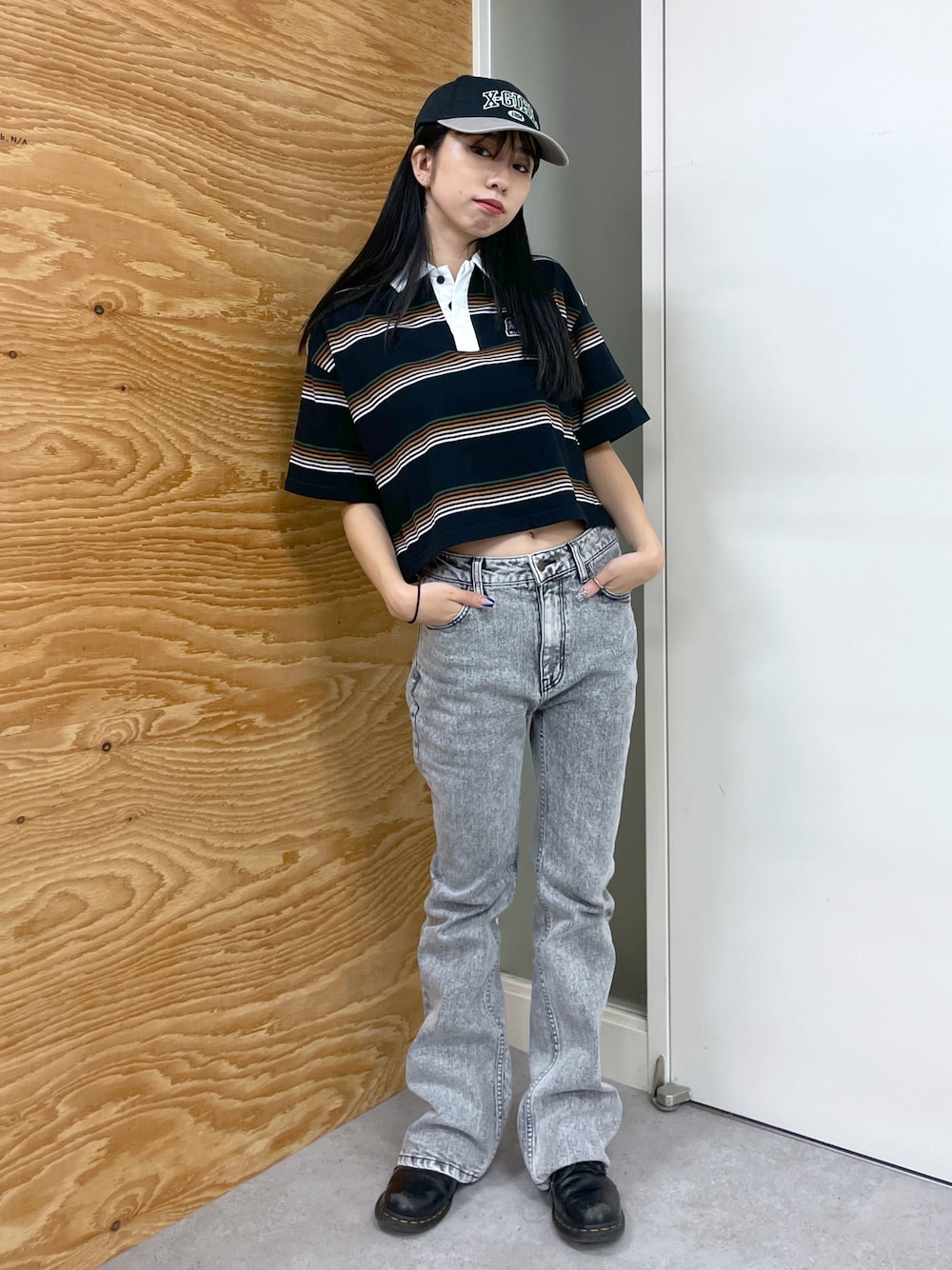 X-girl × HUF RUN THINGS CROP POLO SHIRT X-girl（エックスガール）の「X-girl × HUF RUN THINGS CROP