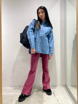 西端真由さん（レディース・158cm）の冬コーディネート