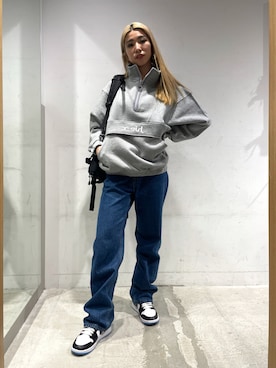 西端真由さん(レディース・158cm)の冬コーディネート