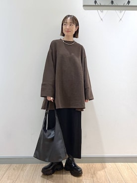 「アイテム（チョーカー）」を使った、y_nさん（レディース・163cm）の冬コーディネート