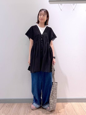 「アイテム（チョーカー）」を使った、y_nさん（レディース・163cm）の夏コーディネート