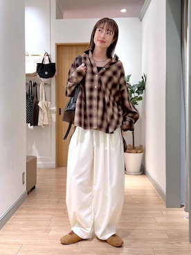 「アイテム（チョーカー）」を使った、y_nさん（レディース・163cm）の秋コーディネート