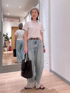 「LOWRYS FARM（ローリーズファーム）のステンレスフープチョーカー 127295（チョーカー、シルバー系）」を使った、y_nさん（レディース・163cm）の夏コーディネート