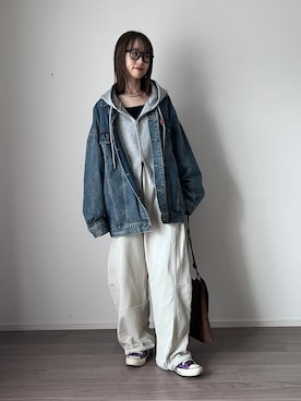 「アイテム（チョーカー、シルバー系）」を使った、y_nさん（レディース・163cm）の秋コーディネート