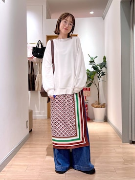 「LOWRYS FARM（ローリーズファーム）のアイテム（ストール/ショール）」を使った、y_nさん（レディース・163cm）の秋コーディネート