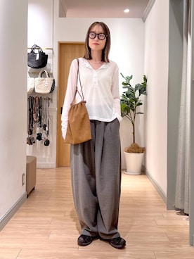 「アイテム（チョーカー）」を使った、y_nさん（レディース・163cm）の秋コーディネート