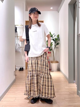 「LOWRYS FARM（ローリーズファーム）のLFポーチツキショルダー 284037（ショルダーバッグ）」を使った、y_nさん（レディース・163cm）の春コーディネート