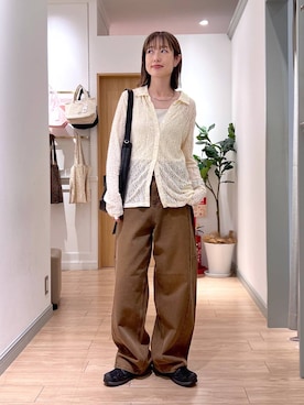 「アイテム（チョーカー）」を使った、y_nさん（レディース・163cm）の秋コーディネート