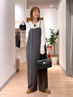 「LOWRYS FARM（ローリーズファーム）のＴＲキャミサロペ　 455471（サロペット/オーバーオール）」を使った、y_nさん（レディース・163cm）の秋コーディネート