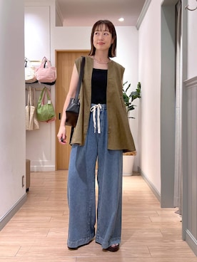 「アイテム（チョーカー）」を使った、y_nさん（レディース・163cm）の夏コーディネート
