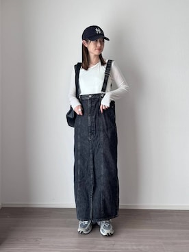 「アイテム（ジャンパースカート）」を使った、y_nさん（レディース・163cm）の春コーディネート