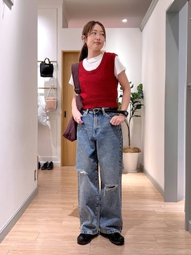 「LOWRYS FARM（ローリーズファーム）のLFポーチツキショルダー 284037（ショルダーバッグ）」を使った、y_nさん（レディース・163cm）の春コーディネート