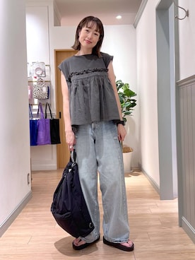 「LOWRYS FARM（ローリーズファーム）のアイテム（ベルト）」を使った、y_nさん（レディース・163cm）の夏コーディネート