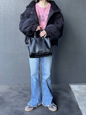 「LOWRYS FARM（ローリーズファーム）のアイテム（その他アウター）」を使った、y_nさん（レディース・163cm）の冬コーディネート