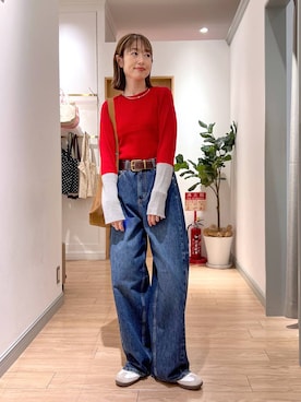 「アイテム（チョーカー）」を使った、y_nさん（レディース・163cm）の秋コーディネート