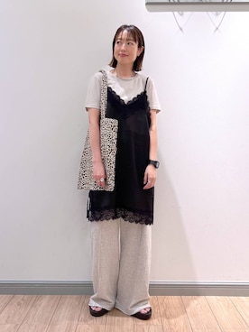 「アイテム（キャミソール）」を使った、y_nさん（レディース・163cm）の夏コーディネート