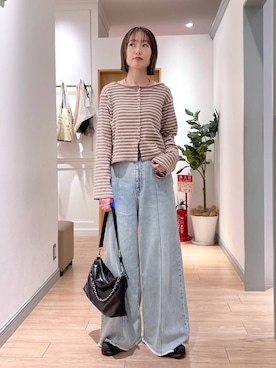 「LOWRYS FARM（ローリーズファーム）のステンレスフープチョーカー 127295（チョーカー、シルバー系）」を使った、y_nさん（レディース・163cm）の春コーディネート