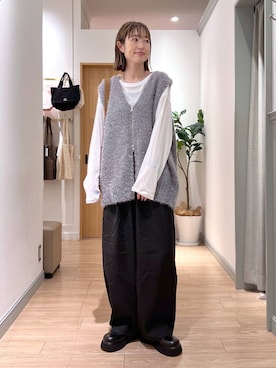 「アイテム（ベスト）」を使った、y_nさん（レディース・163cm）の秋コーディネート