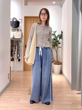 「LOWRYS FARM（ローリーズファーム）のTote bag 1056921（トートバッグ、ベージュ系）」を使った、y_nさん（レディース・163cm）の秋コーディネート
