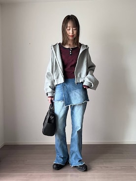 「アイテム（チョーカー、シルバー系）」を使った、y_nさん（レディース・163cm）の秋コーディネート