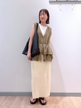 「アイテム（チョーカー）」を使った、y_nさん（レディース・163cm）の夏コーディネート