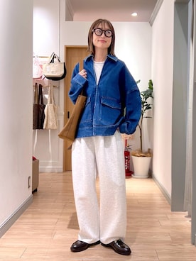 「LOWRYS FARM（ローリーズファーム）のアイテム（デニムジャケット）」を使った、y_nさん（レディース・163cm）の秋コーディネート
