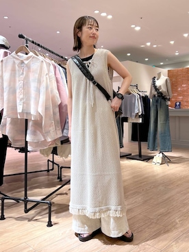 「若見え」｜「アイテム（スウェットパンツ）」を使った、y_nさん（レディース・163cm）の夏コーディネート