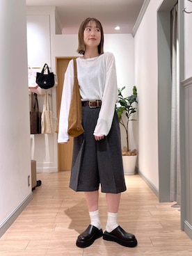 「LOWRYS FARM（ローリーズファーム）のアイテム（ベルト）」を使った、y_nさん（レディース・163cm）の秋コーディネート