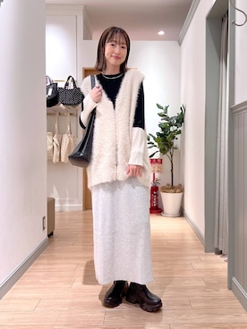 「アイテム（チョーカー）」を使った、y_nさん（レディース・163cm）の秋コーディネート