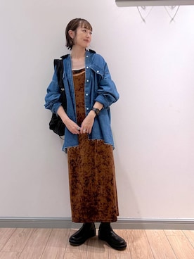 「アイテム（ワンピース/ドレス）」を使った、y_nさん（レディース・163cm・30代）の秋コーディネート