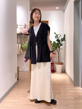 「アイテム（チョーカー）」を使った、y_nさん（レディース・163cm）の夏コーディネート